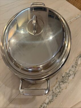 Staub Stainless Steel Covered Casserole with Glass Insert - Silver 151/2 x 11